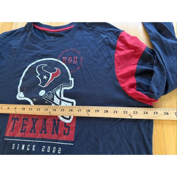 Nike Houston Texans Long-Sleeve Shirt (NFL Team Apparel, Navy/Red, XXL) - Picture 7 of 10